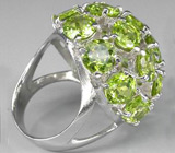 Красивейшее кольцо с перидотами Серебро 925