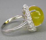 Кольцо с огненным мексиканским опалом и цирконами Серебро 925