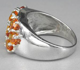 Кольцо с золотистыми сапфирами Серебро 925