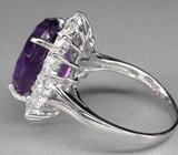 Прелестное кольцо с ярким аметистом Серебро 925