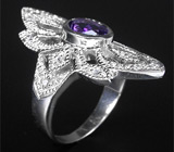 Эффектное кольцо с аметистом Серебро 925