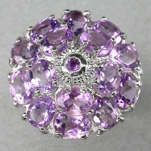 Прелестное кольцо с аметистами