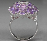 Прелестное кольцо с аметистами Серебро 925