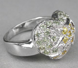 Кольцо "Вифлеем" с цветными сапфирами Серебро 925