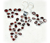 Изящный комплект с гранатами Серебро 925