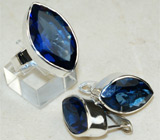 Комплект с насыщенно-синим кварцем Серебро 925