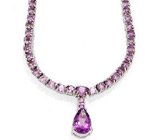 Изящный комплект с аметистами Серебро 925