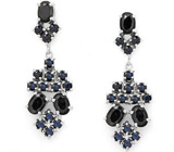 Великолепные серьги с насыщенно-синими сапфирами