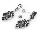 Великолепные серьги с насыщенно-синими сапфирами Серебро 925