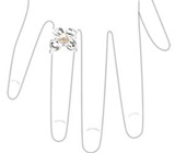 Кольцо "Орхидея" с персиковой жемчужиной Серебро 925