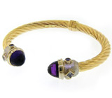 Великолепный браслет с яркими аметистами и иолитами