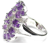 Великолепное кольцо с аметистами Серебро 925