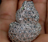 Роскошное кольцо "Снежный Барс" Серебро 925