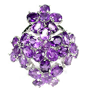 Изумительное кольцо с аметистами