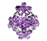 Изумительное кольцо с аметистами Серебро 925