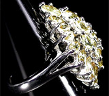 Кольцо с золотисто-лимонными сапфирами Серебро 925