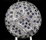 Крупное кольцо с сапфирами Серебро 925