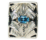 Кольцо «Открытие» с голубым топазом Серебро 925