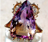 Авторское кольцо с аметрином Золото