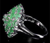 Кольцо с изумрудами Серебро 925