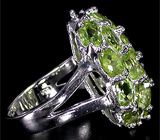 Превосходное кольцо с перидотами Серебро 925