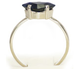 Кольцо с насыщенно-синим сапфиром Золото