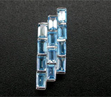 Комплект с голубыми топазами Серебро 925