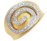 Изящное кольцо в стиле арт-деко с бриллиантами