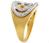 Изящное кольцо в стиле арт-деко с бриллиантами Серебро 925