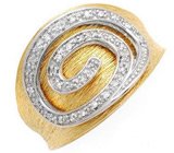 Изящное кольцо в стиле арт-деко с бриллиантами Серебро 925