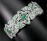Роскошный браслет с изумрудами