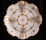 Элегантный сервиз для мороженого. Лиможский фарфор Не указан