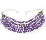 Великолепное колье с бриолетами аметистов