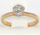 Элегантное кольцо с бриллиантом Золото