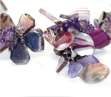 Оригинальное колье с агатами Серебро 925