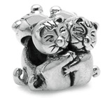 Миниатюра «Кошки» Серебро 925