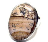 Кольцо с текстурной яшмой сорта "Мустанг" Серебро 925