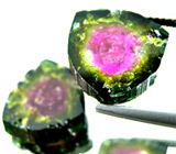 Пара арбузных турмалинов 13,01 карат 