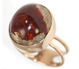 Авторское кольцо с шоколадным эфиопским опалом