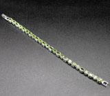 Изящный браслет с перидотами Серебро 925