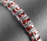 Стильный браслет с гранатами Серебро 925