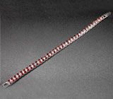 Стильный браслет с гранатами Серебро 925