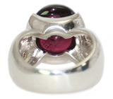 Авторское кольцо с рубеллитом и гранатами Серебро 925