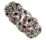 Широкий ажурный браслет с грантами Серебро 925