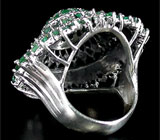 Потрясающее кольцо с изумрудами Серебро 925
