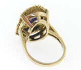 Антикварное кольцо с темно-синей эмалью Золото