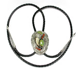 Боло в стиле NAVAJO с когтем барсука Серебро 925