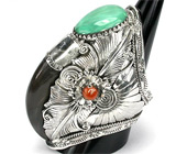 Кольцо в стиле NAVAJO с когтем барсука Серебро 925