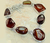 Замечательное колье с друзами агатов Серебро 925