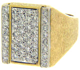 Перстень-трансформер с бриллиантами и ониксом Золото